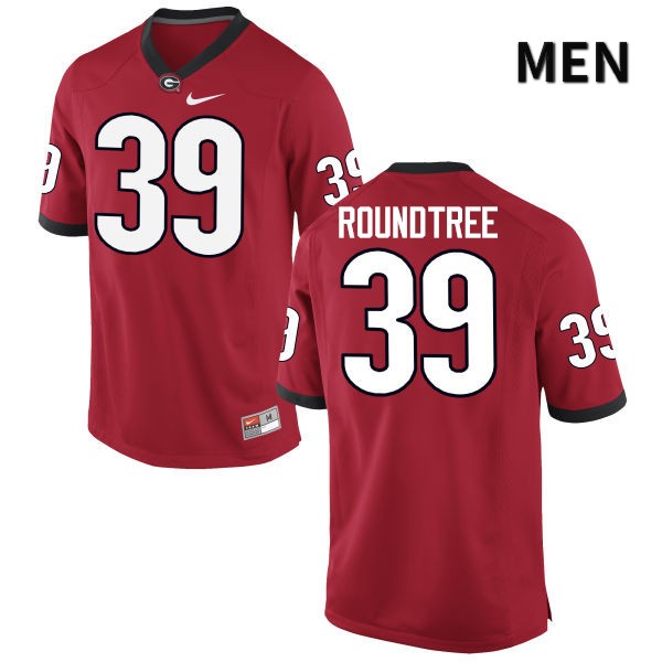 Georgia Bulldogs Men's Rashad Roundtree #39 Red Stitched College UGA Football Jersey 23RA018HR